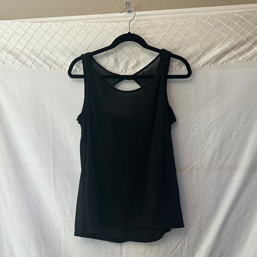 Athleta Black Cut Out Tank Top